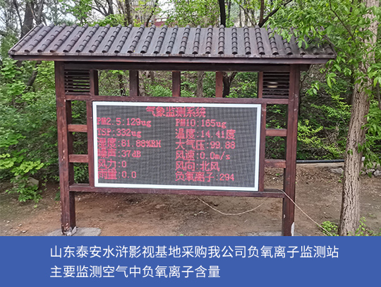 影視基地用負氧離子監測設備